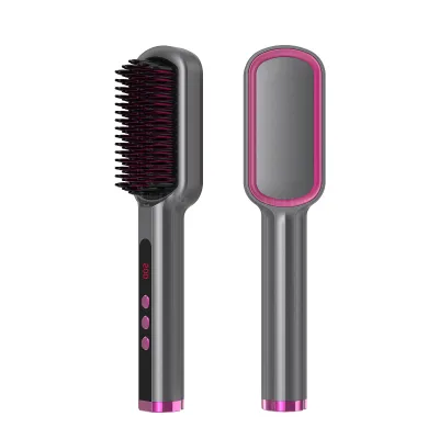 Upgraded Hot Selling Hair Straightener Comb Electric Hair Straightening Brush Negative Ions