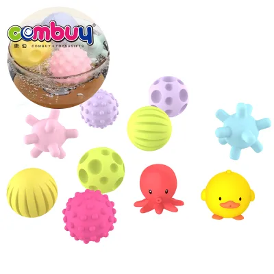 Small Soft Balls Animals Bath Game Squeaky Silicone Baby Toy