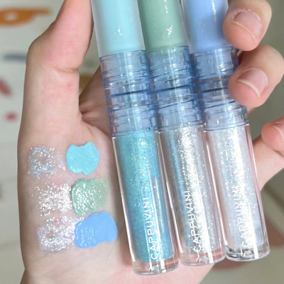 Long Lasting Liquid Glitter Eyeshadow Highlight Pigmented 2in1Eyeshadow