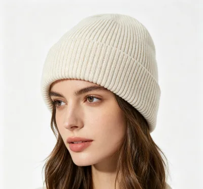 Unisex 100% Cotton Hand Knitted Adjustable Beanie Winter Solid Pattern Soft Warm Ski Watch Cap Slouchy Style Men/Women Travel