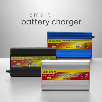 Smart 12V 20A QC2.0 GEL AGM Portable 12 Volt Four Phase Lead Acid Battery Charger