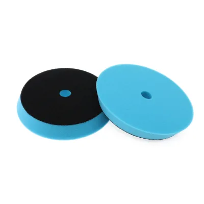 Customized Blue Tilt Fine Foam Polishing Pads 6 Inches Beveled Sponge Foam Polishing Pads Car Detailing Products