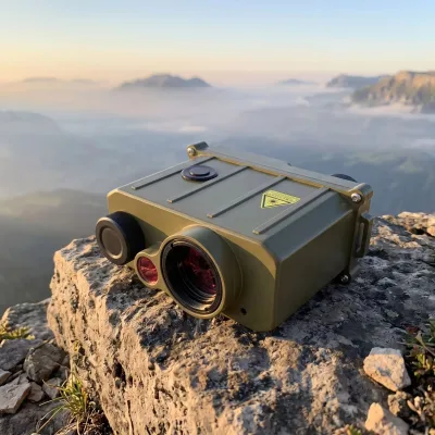1m Accuracy Tactical 1064nm ND:YAG Solid State Laser Rangefinder Aluminum Alloy Rail-Mounted Range Finder with OLED Display