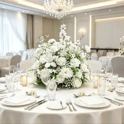 Artificial Factory Wholesale White Customized Latest Design Flower Ball Decoration Wedding Decoration Party Event