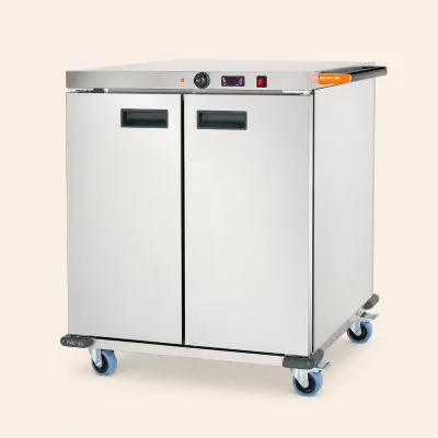 Commercial Electric Heated Food Warmer Cart Stainless Steel Mobile Holding Cabinet with Wheels for Restaurant Catering