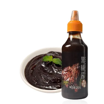Delicious Soybean Black Pepper Barbecue Sauce Spicy Condiment in Bottle