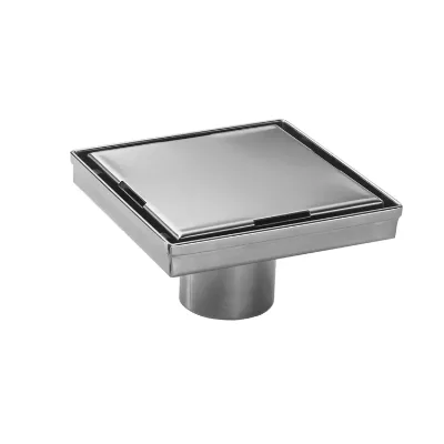 Hidden Tile Insert Square Floor Drain Stainless Steel With Complete Installation Accessories Hair Trap Anti-Clog Fast Drainage