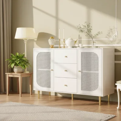 Bien Elegant Sideboard Made of High Quality MDF and Attractive Rattan Doors for Your Home