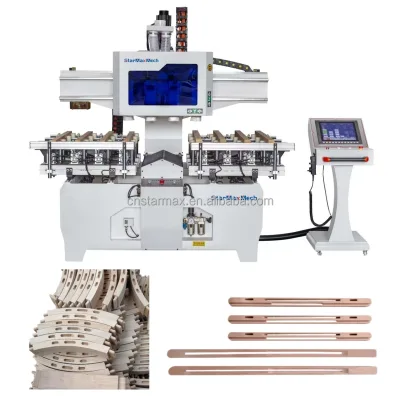 Dual Stations CNC Wood Mortising and Drilling Machine Automatic Furniture Hole Mortise Woodworking Machinery