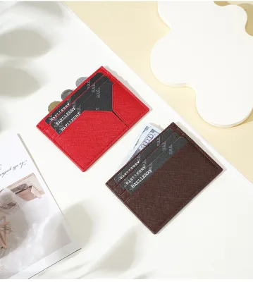 Baellerry New Fashion Short Women Card Holder PU Leather Slim Minimalist Design