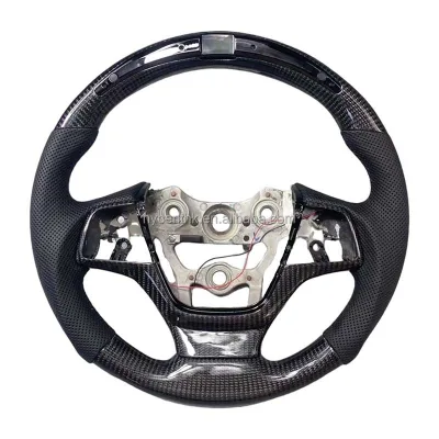 Latest Products Hot Sale Perforated Leather Carbon Fiber LED Steering Wheel for Hyundai  Elantra Car Steering Wheel