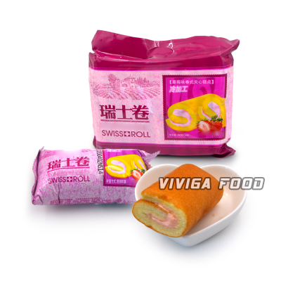 New Product Swiss Cake Roll Cake Strawberry Baking Cake