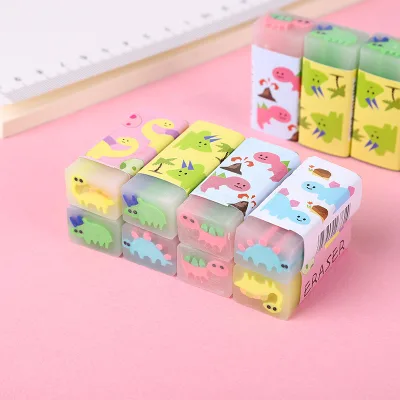 Cartoon Kids Dinosaur Cute Sandwich Eraser for Elementary School Students Pencil Clean Drawing Exam Erasers