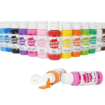 Full Custom Acrylic Pouring Art Supplies, 12 Colors 2oz Acrylic Paint Set, Private Label Acrylic Paint with Pouring Oil
