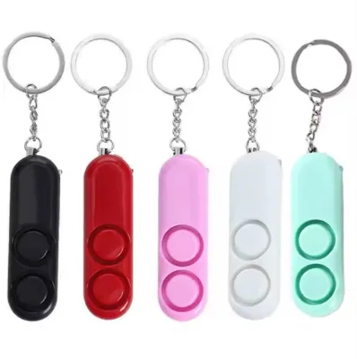 Custom Logo Sos Safety Panic Button Self Personal Safety Alarm Self Defense Key Chains Set