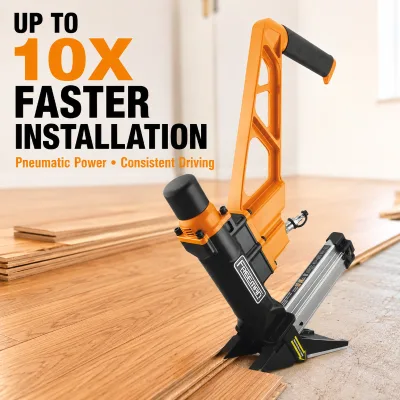 Freeman Pneumatic 3 in 1 2 Inch 16 Gauge Hardwood Floor T L Cleat Nailer and 15.5 Gauge Stapler