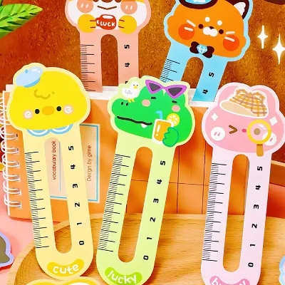 Cute Cartoon Anime Feng Shui Religious Style Durable Acrylic Straight Rulers Custom Packing Logo Art Collectible Stationery