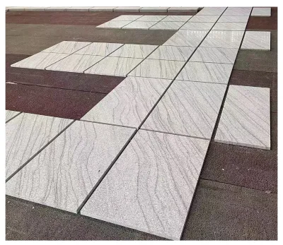 Customized China New Viscont White Granite With Diagonal Veins Slabs Tiles Polished Flamed Finish