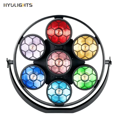 200W Mini 7Pcs LED Retro Lights Flash Stage Background Effect Light for Concert Party Club Bar Dj Wedding Event Par Light