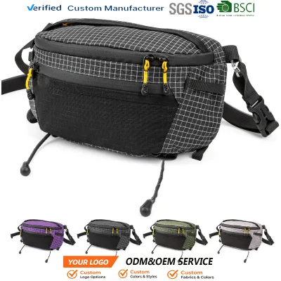Strap Pack Pouch for Backpack Phone Pocket Waterproof Fanny Pack Multi-functional Outdoor Bag for Hiking Running Travel Cycling