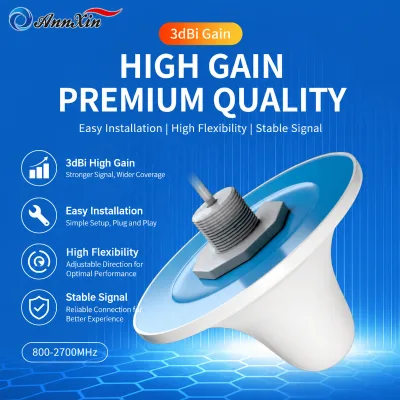 Indoor Omni Antenna 5dBi 698-2700mhz N Male/Female Connector 2M for Cellular Amplifier 4g Repeater Signal Booster 4G Antenna