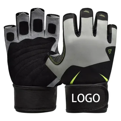 Half-Finger Gloves Gym Fitness Outdoor Sports Fishing Breathable Leather Feel Leather Sports Gym Gloves