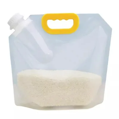 Whole Grains Storage Airtight PE Plastic Bags Moisture-proof Insect-resistant Thickened Design 5L-6L Modern Minimalist Style Red