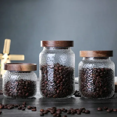 Hot Sale 300ml 500ml 700ml Coffee Bean Storage Jar Coffee Bean Storage Tank