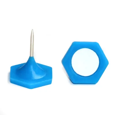 Hot Selling Plastic Hexagon Head Push Pins,Hexagon  Shape Thumb Tacks With High Quality