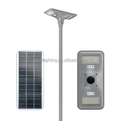 Solar Post Top Light 100w 200w Outdoor All in One Solar Street Light IP65 Waterproof Garden Light with Radar and Motion Sensor
