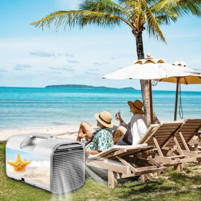 High-End Mini Portable AC Low Noise Level with Cute Style for Home Use for Car and RV Outdoor Air Conditioning