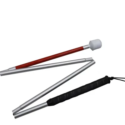 Competitive Price Visually Impaired Reflective Red Sticker Aluminium Blind Walking Cane
