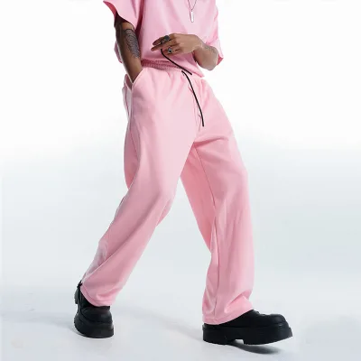 Custom Logo Baggy Straight Leg Sweatpants High Quality Drawstring Sweatpants Blank Wholesale Sweatpants