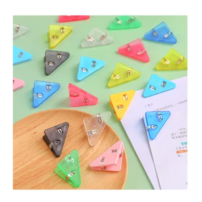 Multi-color Plastic Binder Clips Notes Letter Paper Clip Holder DIY Bookmark Office Supplies Clip Holder Stationery