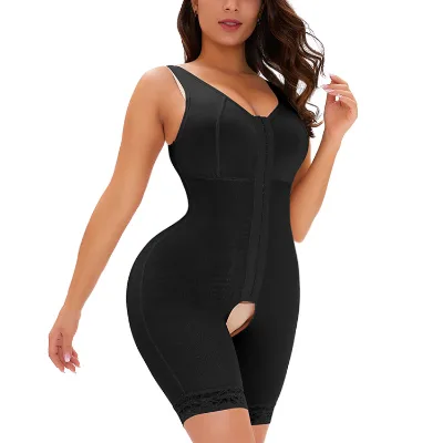 Wholesale High Waist Three-breasted Buckle Anti-slip Slim Waist Corset Shapewear Crotch Pants Body Shape Suit