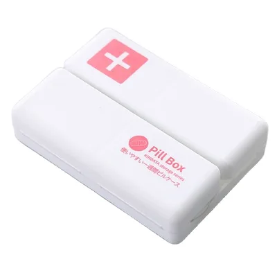 Low MOQ Logo Magnetic Foldable Pill Case Box 7 Compartments Weekly Pill Organizer Travel Smart 7 Day Pill Case Box