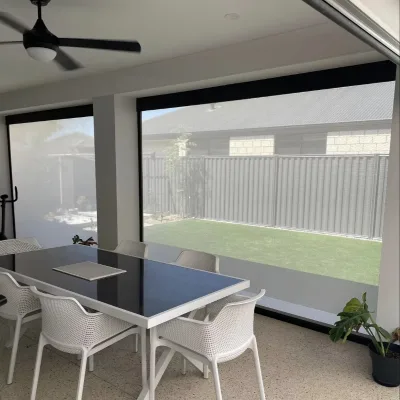 Electric Built-In Automatic Controlled Factory Price Aluminum Alloy Frame Cordless Vertical Roller Blinds Modern Customizable