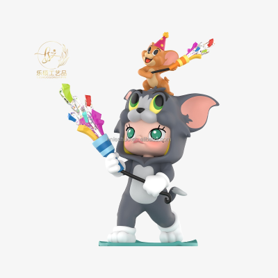 Wholesale Original Pop Mart MOLLY X TOM & JERRY Series Figure Collectible Model Toys Room Decoration Valentine Gift