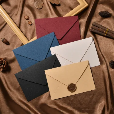 Retro Style Cashmere Envelope Letter Set Chinese Style Love Letter Cowhide Special Paper Invitation Card Postcard Lacquer
