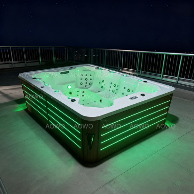 Sparkling Starry Sky Hot Tub Outdoor Hot Spring Bath whirlpool Pool Outdoor Hot Tub 10 Person Hydromassage Bathtub Spa Tube