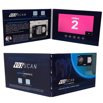 A5 Softcover Video Brochure Video Greeting Card LCD Color Screen Built in Speaker 256MB Memory