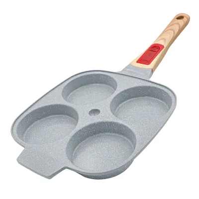 New Removable Ceramic 4 Cup Egg Pans Divided Egg Omelet Pans Nonstick Ceramic Square Egg Frying Pan