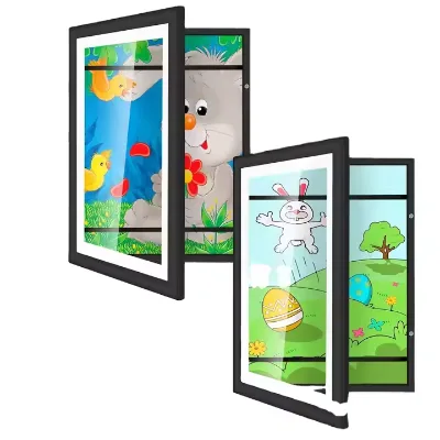 Solid Wood Kids Artwork Picture Frames Wooden Children Drawing Frame Handicraft Kids Art Frame