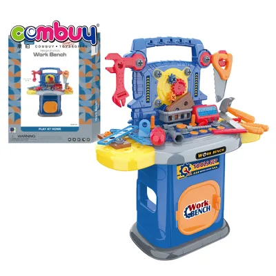 Acousto-Optic Electric Drilling Tools Storage Box Kids Toy Set Table Made of Plastic