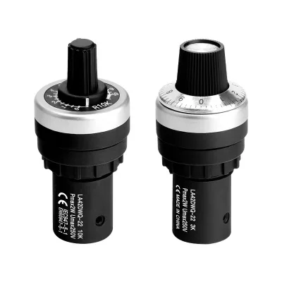 LA42DWQ-22 Potentiometer R10K/20K/100K Frequency Converter Governor Copper-silver Composite Points Potentiometer Knob