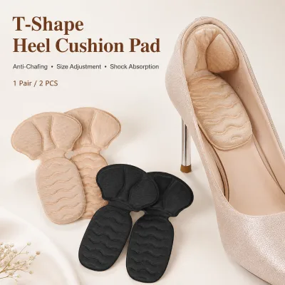 T Shape Heel Cushion Pad Cuttable 2 1 Wave Texture Memory Foam Eco-Friendly Anti Chafing Size Adjustment for Flats Boots OEM