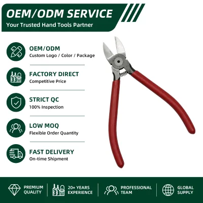 5" 6" Industrial Grade Alloy Steel Precision Sprue Cutters Diagonal Wire Cutting Pliers for Electronics OEM Manufacturer Supply
