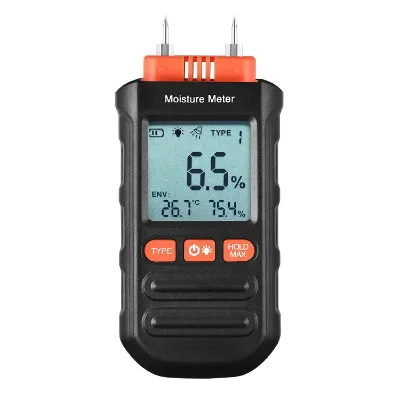 YW-212 GOYOJO Wood Moisture Meter Environmental Temperature Humidity Measurement 0.1% Resolution Buzzer Notification Automatic