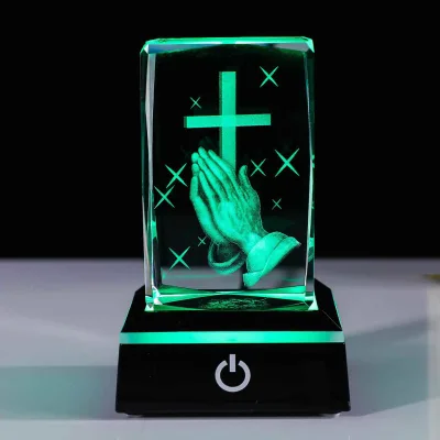 Honor of Crystal 3d Block Laser Crystal Engraving Optical Crystal Cube for Decoration Souvenir Gifts