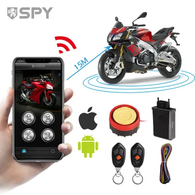 Universal Motorcycle Alarm System with Burglar Alarm Speakers Bike Movement Detection and Digital Display